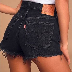Levi’s 501 black jean shorts